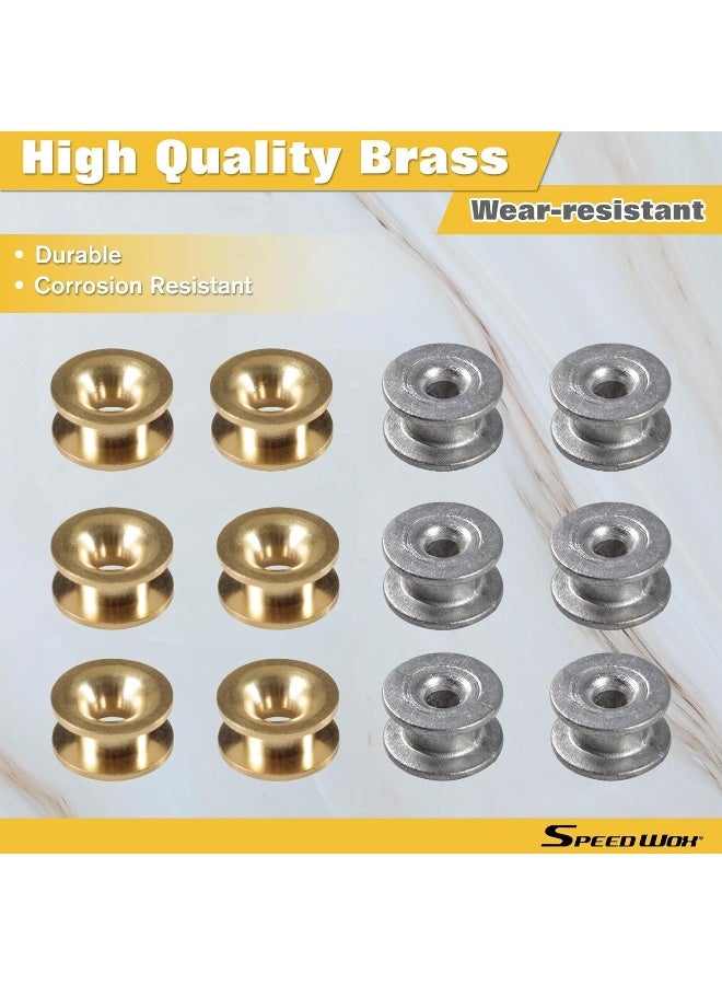 SPEEDWOX 12 Pieces Grass Trimmer Head Eyelets Sleeve String Trimmer Garden Brush Cutter Parts Accessories Replacement Parts For Engine String Trimmers With Plastic Storage Box - Image 4