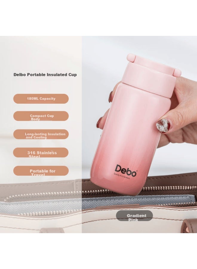 Debo Insulated Mug, 316 Stainless Steel, Compact And Portable, Mini Bag Cup, Pocket Thermos - Image 1