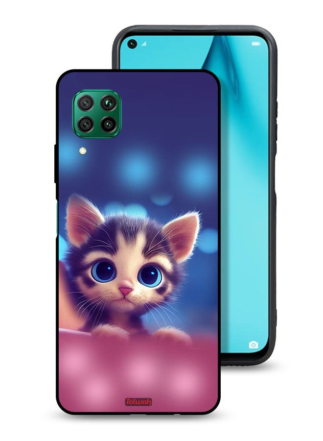 Tolwak Huawei P40 lite 4G Protective Case Cover Little Cat - Image 1