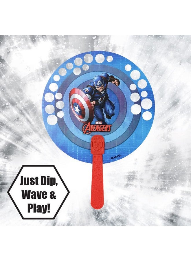 Bubble Magic FanBubs Captain America Theme|Thick Viscous Concentrate Solution Pouches with HandFan|Just Dip,Wave& Play|Bubble Maker|Birthday&Return Gifts for Kids 3y+|Outdoor Indoor Toy|Made in India - Image 2