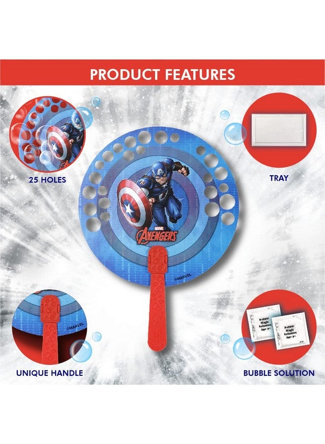 Bubble Magic FanBubs Captain America Theme|Thick Viscous Concentrate Solution Pouches with HandFan|Just Dip,Wave& Play|Bubble Maker|Birthday&Return Gifts for Kids 3y+|Outdoor Indoor Toy|Made in India - Image 4