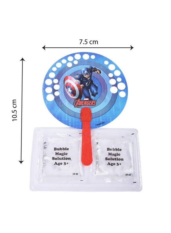 Bubble Magic FanBubs Captain America Theme|Thick Viscous Concentrate Solution Pouches with HandFan|Just Dip,Wave& Play|Bubble Maker|Birthday&Return Gifts for Kids 3y+|Outdoor Indoor Toy|Made in India - Image 5