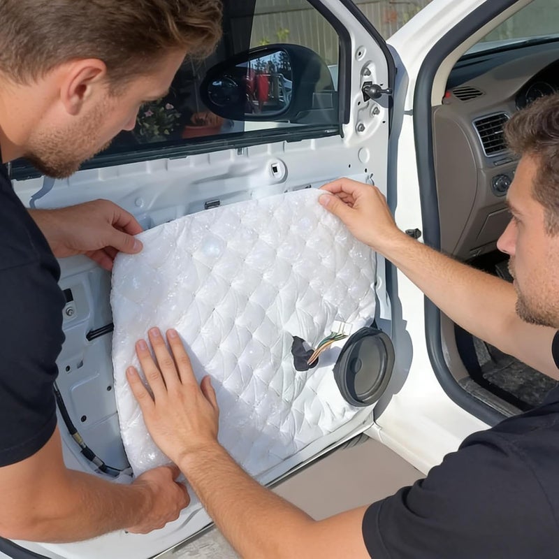 Car Sound Deadening Mat - Automotive Sound Deadener, Auto Audio Deadener Foam, Audio Noise Insulation and dampening | Vehicle Noise Dampening Mat for Sedans SUVs Installers Door Panels Boot Floor - Image 2