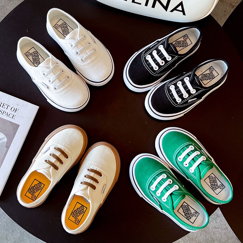 2025 Winter New Children'S Shoes Kids Slip-On Canvas Shoes Small, Medium, Large Boys And Girls Soft-Soled Parent-Child Shoes Baby Shoes - Image 2