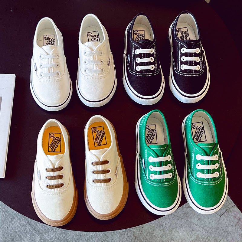 2025 Winter New Children'S Shoes Kids Slip-On Canvas Shoes Small, Medium, Large Boys And Girls Soft-Soled Parent-Child Shoes Baby Shoes - Image 3