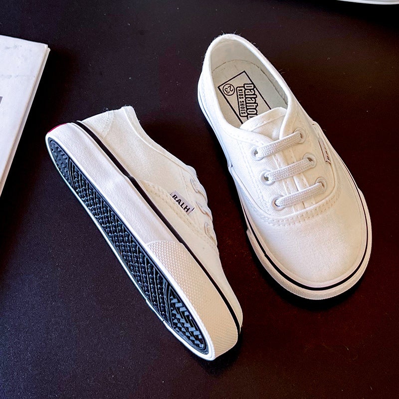 2025 Winter New Children'S Shoes Kids Slip-On Canvas Shoes Small, Medium, Large Boys And Girls Soft-Soled Parent-Child Shoes Baby Shoes - Image 1