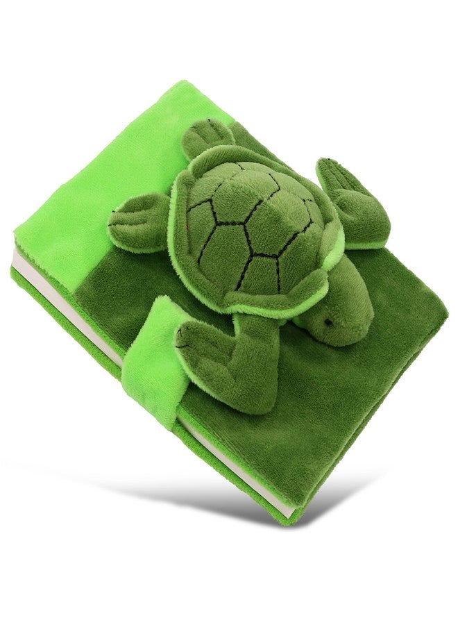 Puzzled DolliBu Sea Turtle Plush Notebook - Sea Turtle Stuffed Animal Girls and Boys Writing Journal, Cute Stationery Notebook, Plush Sea Turtle Notebook Toy with 80 Pages of Writing Journal - 4.5x5.75 Inches - Image 1