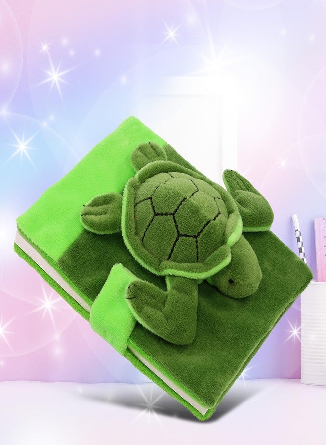 Puzzled DolliBu Sea Turtle Plush Notebook - Sea Turtle Stuffed Animal Girls and Boys Writing Journal, Cute Stationery Notebook, Plush Sea Turtle Notebook Toy with 80 Pages of Writing Journal - 4.5x5.75 Inches - Image 5