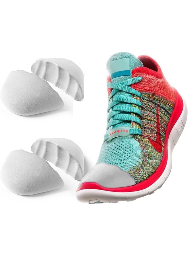 كوفوز ٢ زوج من حشوات الأصابع، حشوات أصابع للأحذية اللي أكبر من المقاس، حشوات قابلة للتعديل للأحذية، تمنع انزلاق الكعب وتخلي الأحذية تناسب، للرجال والستات (مقاس أكبر واحد لتنين) - Image 1