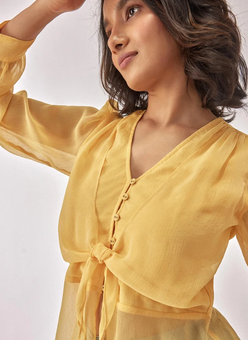 The Label Life Chiffon Peplum Blouse