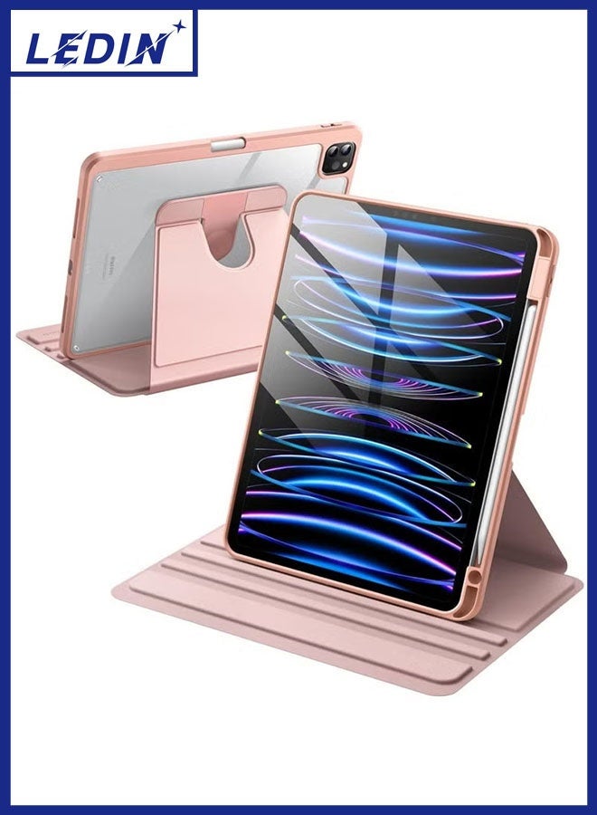 LEDIN Rotating Case for iPad Pro 13-Inch M4 (2024) with Pencil Holder,360 Degree Rotation Protective Stand Slim Cover Clear Back, Auto Wake/Sleep (iPad Pro 13) - Image 1