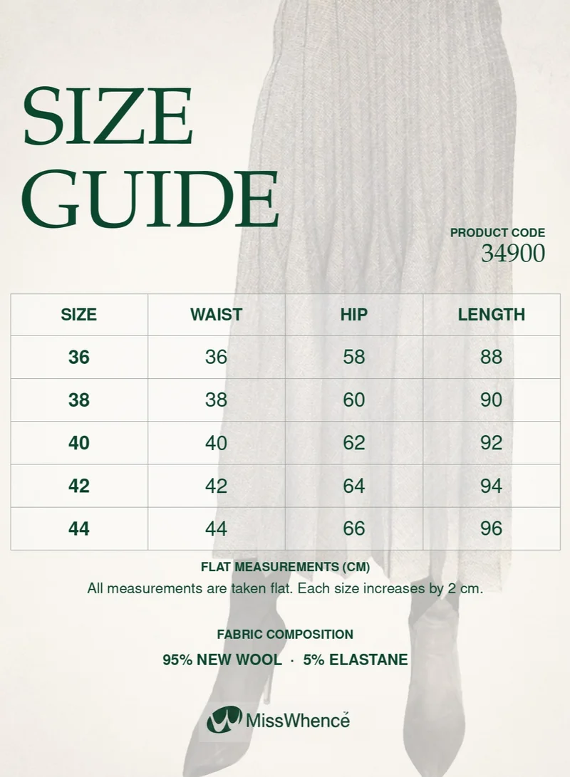 MissWhence  Long Pleated Skirt - Black for Women | Best Price UAE