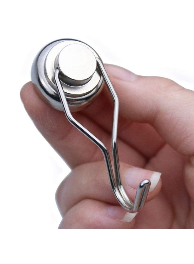 E BAVITE Swivel Swing Magnetic Hook 60LB Refrigerator Magnetic Hooks 10 Pack Strong Neodymium Magnet Hook for Refrigerator Other Magnetic Surfaces 67.5mm(2.66in) - Image 1