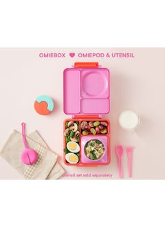 Omielife Omie Box Kids Bento Box with Insulated Thermos-Pink Berry  - Image 3