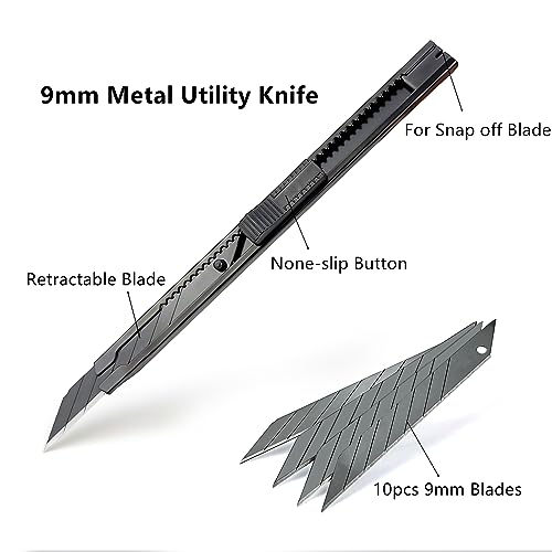 GUGUGI Car Wrapping Vinyl Tool Kit Window Film Tint Tools Kit with Car Edge Wrap Squeegee, Vinyl Felt Squeegee, 9mm Utility Knife with 10pcs Blades, and Safety Cutter - Image 4