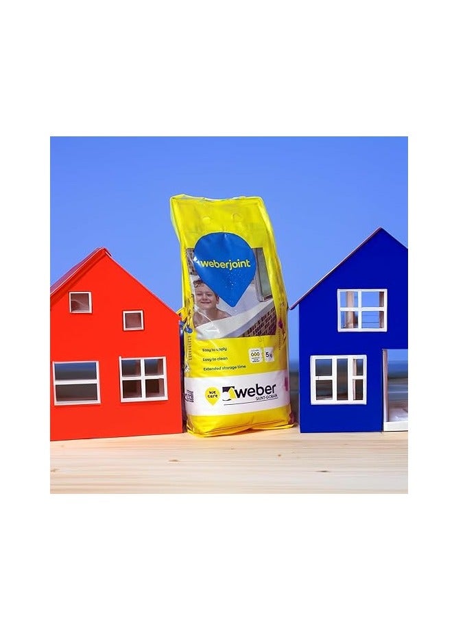 Weber Tile Grout Cement-Based Pre-Mixed Tile Joint Grout (5Kg)-ASH GREY - Image 3