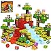 GobiDex 100PCS Magnetic Building Blocks Volcano Dinosaur Set for Toddler Sensory STEM Toys for Kids Ages 35 57 48 Birthday Gifts for 3 Year Old Boys Girls Kids - Image 2