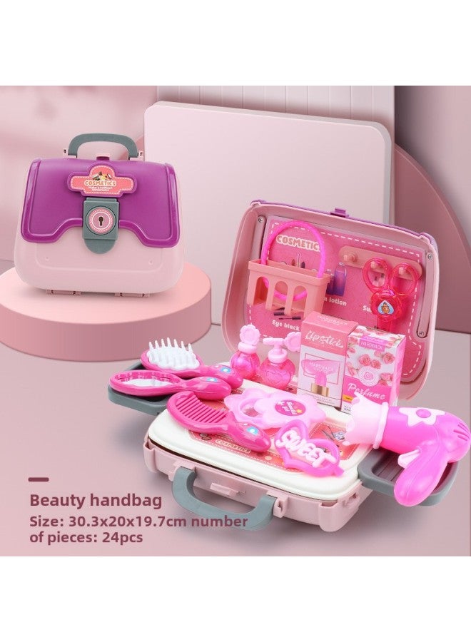 Toys Children's Messenger Bag Toys Play House Toys Boys And Girls Stall Toys Small Gifts Toys-Color:24-Piece Beauty Crossbody Bag  - Image 1