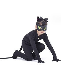 YelaJoy Kids Four Piece Cat Suit with Mask and Superhero Girl Cosplay Bodysuit XL  - Image 4