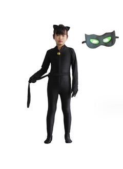 YelaJoy Kids Four Piece Cat Suit with Mask and Superhero Girl Cosplay Bodysuit XL  - Image 2