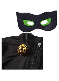 YelaJoy Kids Four Piece Cat Suit with Mask and Superhero Girl Cosplay Bodysuit XL  - Image 3
