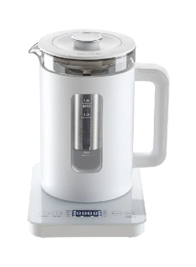 homix 950W Digital Compact Electric Kettle White and Silver 1.5 L G1612E