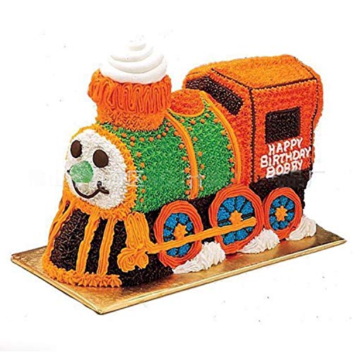 Cayanmydery 2 PCS Train Shape Cake Pan Mould, Locomotive Shaped 3D Birthday Aluminum Cake Baking Pan Tool (11.5 inches) - Image 2