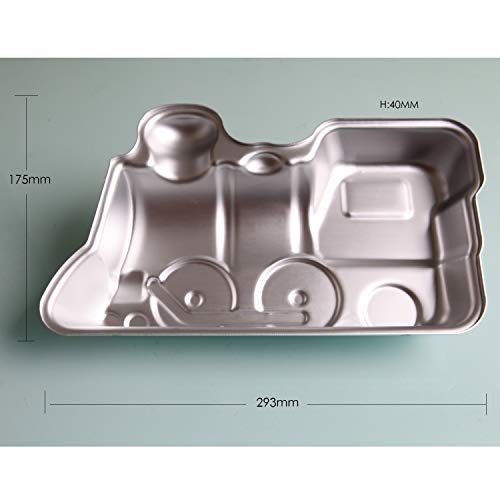 Cayanmydery 2 PCS Train Shape Cake Pan Mould, Locomotive Shaped 3D Birthday Aluminum Cake Baking Pan Tool (11.5 inches) - Image 5