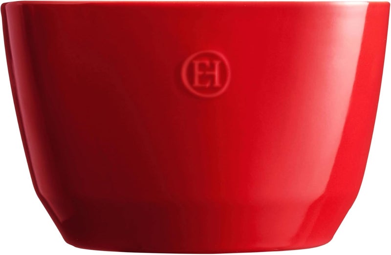 Emile Henry وعاء سلطة متوسط من إميل هنري مصنوع في فرنسا من السيراميك 875x 86x 55 35Qt بورغندي - Image 3