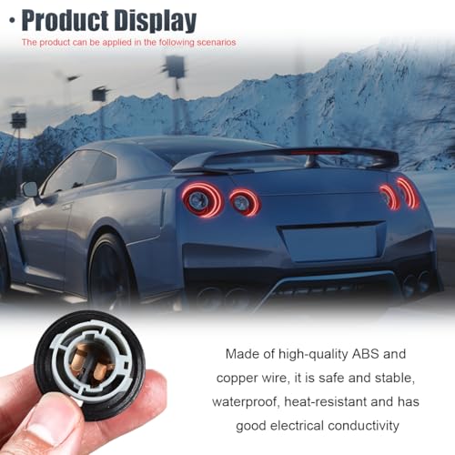 ZIMISI 2PCS 1157 LED Bulb Socket Plug, Turn Signal Brake Light Tail Light Socket Harness, Waterproof LED Bulb Base Plug Connector, Wire Harness Pigtail Socket Replacement for Most Cars - Image 5