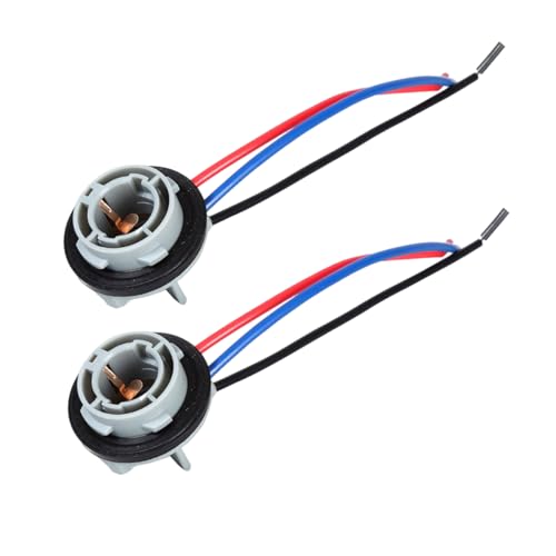 ZIMISI 2PCS 1157 LED Bulb Socket Plug, Turn Signal Brake Light Tail Light Socket Harness, Waterproof LED Bulb Base Plug Connector, Wire Harness Pigtail Socket Replacement for Most Cars - Image 1