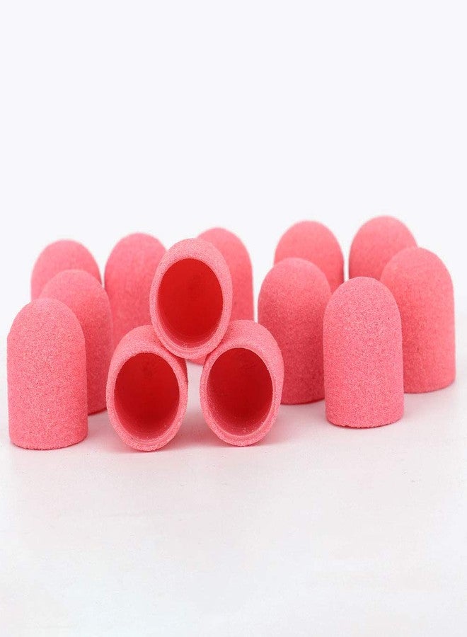 SEIWEI 10x Nail Sanding Caps Nail Drill Bits + 1x Rubber Mandrel Grip for Foot File Callus Remover Manicure Pedicure Nail Polishing Burr Home Salon - 13mm*19mm - Image 3