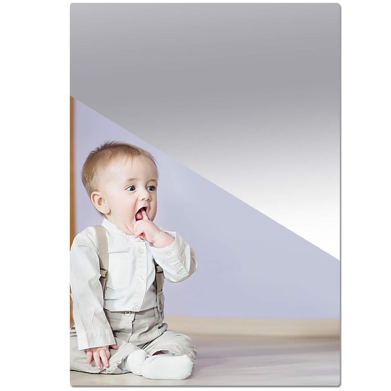 GXOEEGOF 17 x 12 Self Adhesive Acrylic Mirror Sheet 0082mm Thick Non Glass Safety Mirror Great for Classroom Camping Baby Kids Playroom Pet Horses or Chicken Coop