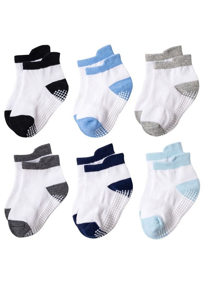 Generic 6 Pairs Baby Socks Of Soft Cotton Lovely Pattern Socks For Baby Boy Socks Multicolor  - Image 1