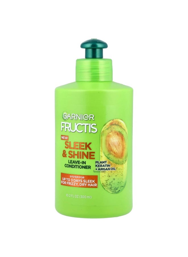 Garnier - Garnier, Fructis, Sleek & Shine Leave-In Conditioner, 10.2 fl oz (300 ml) - Image 1