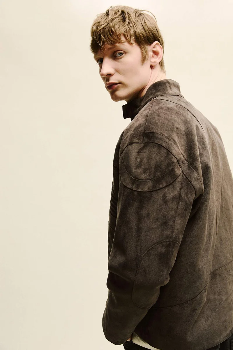 Defacto  Boxy Fit Faux Leather Jacket for Men | Best Price UAE