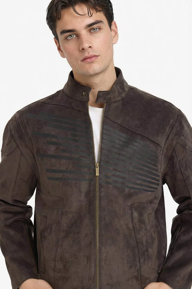 Defacto  Boxy Fit Faux Leather Jacket for Men | Best Price UAE
