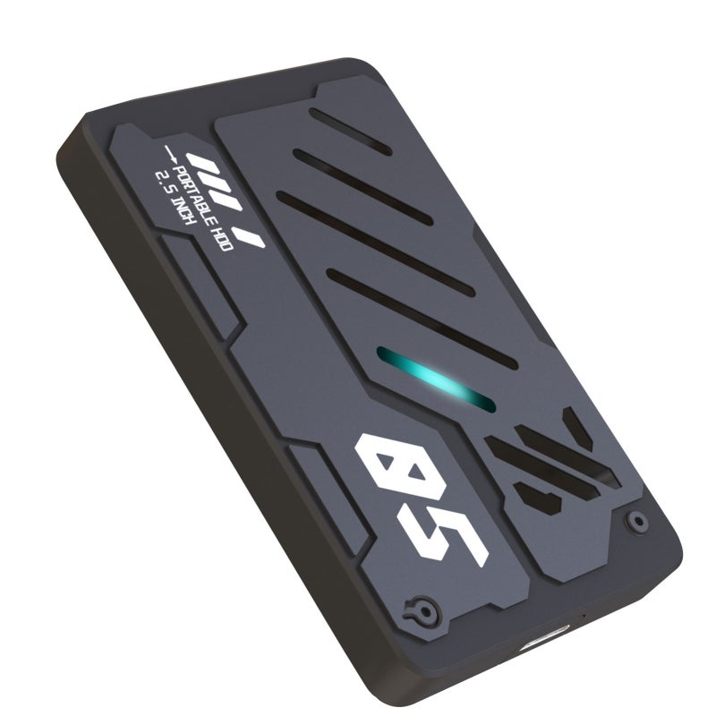 USB 3.0 External Hard Drive: 2.5-Inch Mechanical Type, 103MB/S Write Speed 110-130MB/S Read Speed, Shockproof ABS Casing - Plug And Play Portable Drive, RGB Breathing Light, Compact Lightweight Storag - Image 2