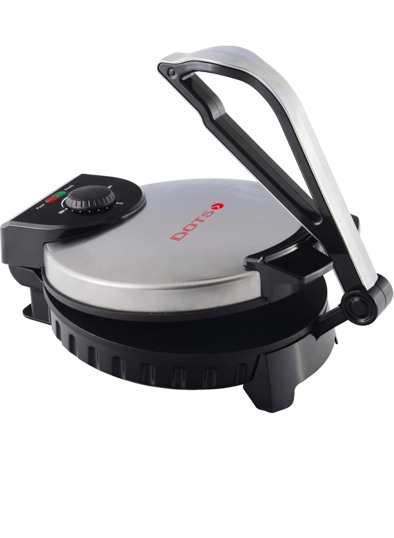 دوتس صانعة خبز الروتي من دوتس، قطر 25 سم، لوحة طهي بالضغط، طلاء غير لاصق، درجة حرارة قابلة للتعديل، 1200 واط، CRD-10 - Image 3