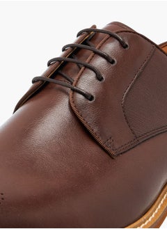 DUCHINI Mens Solid Lace-Up Derby Shoes  - Image 4