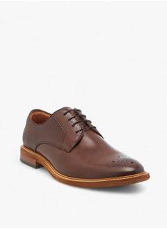 DUCHINI Mens Solid Lace-Up Derby Shoes  - Image 1