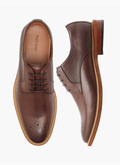 DUCHINI Mens Solid Lace-Up Derby Shoes  - Image 2
