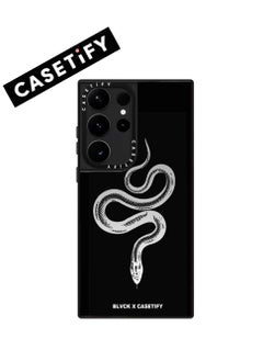 Bold Black with White Serpent
