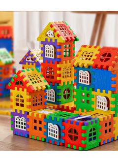 Home Colorful Large House Building Blocks, Window Design Toys, Creative Large House Building Block Toys Gifts  - Image 1