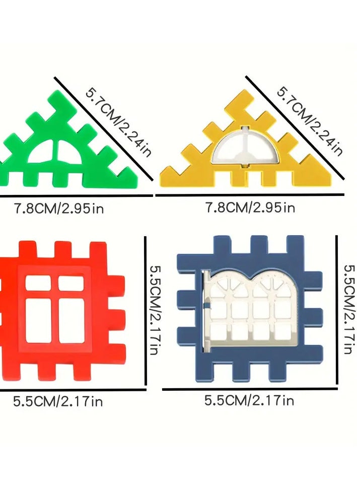 Home - Colorful Large House Building Blocks, Window Design Toys, Creative Large House Building Block Toys Gifts - Image 1
