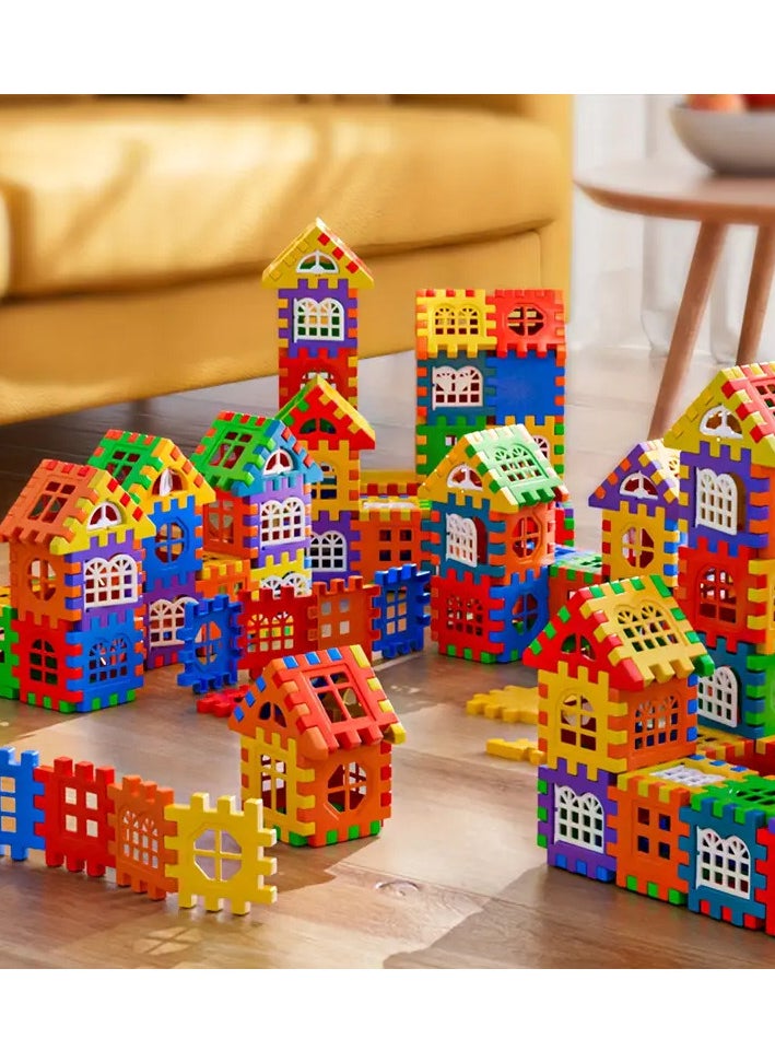 Home - Colorful Large House Building Blocks, Window Design Toys, Creative Large House Building Block Toys Gifts - Image 1