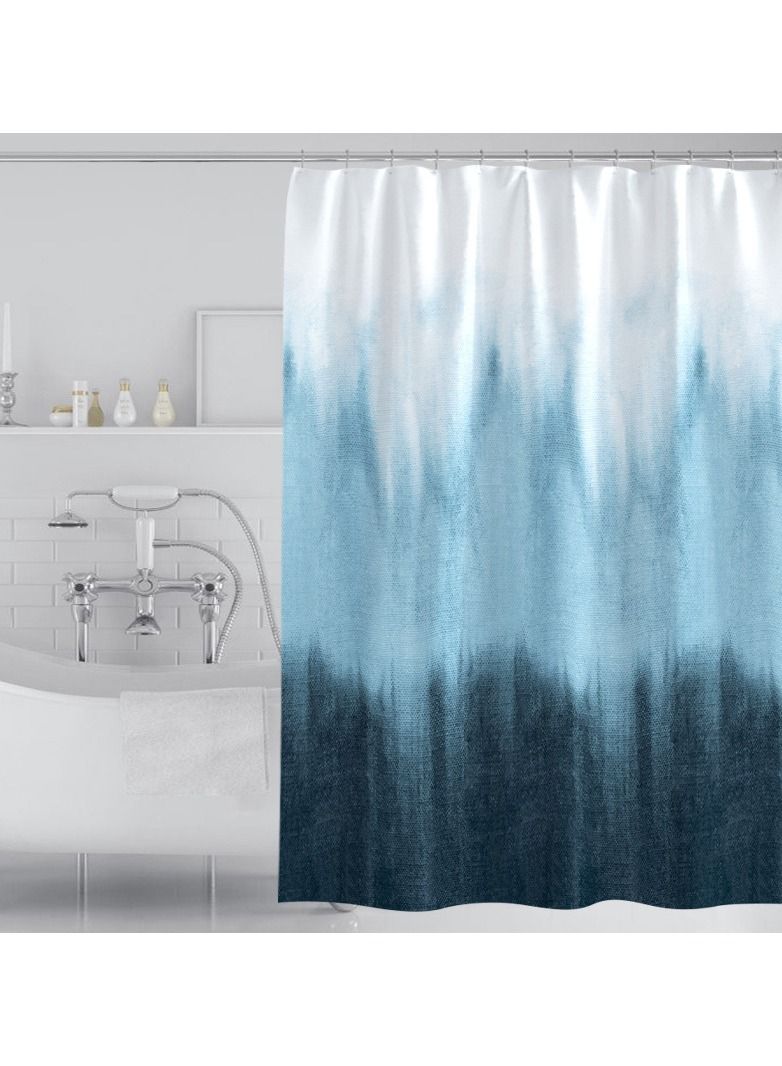 Gradient Print Waterproof Mildewproof Polyester Shower Curtains  - Image 1