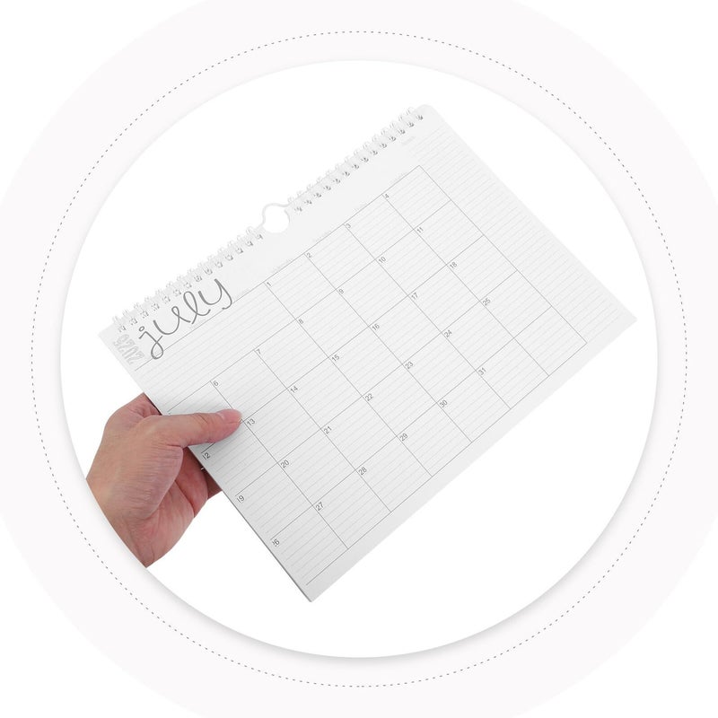 2026 Hanging Wall Calendar 12 Month Spiral Bound Whiteboard Planner - Image 4