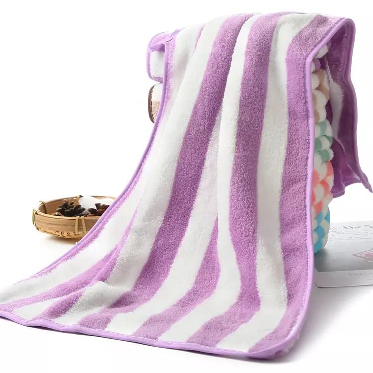Outlay Home Microfiber 450 GSM High Absorbent & Quick Dry Bath Towel for Beach, Pool, Travel, Spa, yoga and Shower - 70 x 140 cm, Purple - Image 1