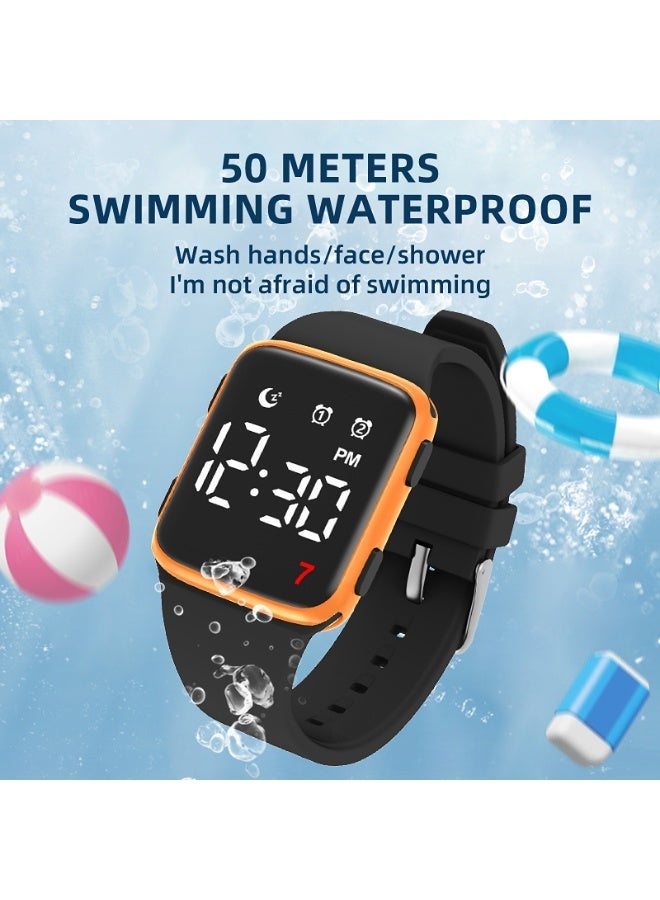 Aurevip P10 Kids Watches for Girls Boys Digital Sport Watch with Step Counter Pedometer Vibration Alarm Clock, No App Waterproof Fitness Tracker Kids Watch Boys Girls Teens Students Ages 5-16-New Style - Image 2